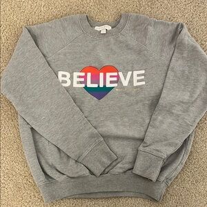 Spiritual Gangster Gray Crewneck with Colorful Heart